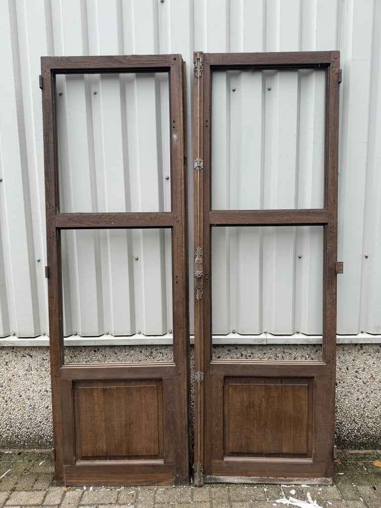 prachtige antieke eiken set dubbele deuren 80 x 248, La belle porte, Jurgen.hoogenboezem@gmail.com, Binnendeur, Ophalen of Verzenden