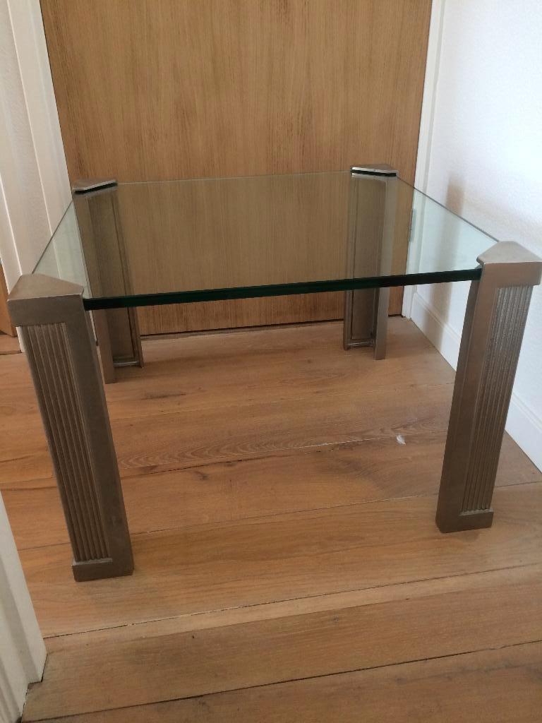 3 onyx nikkel Peter Ghyczy design bijzet salon tafel modern, Ophalen of Verzenden