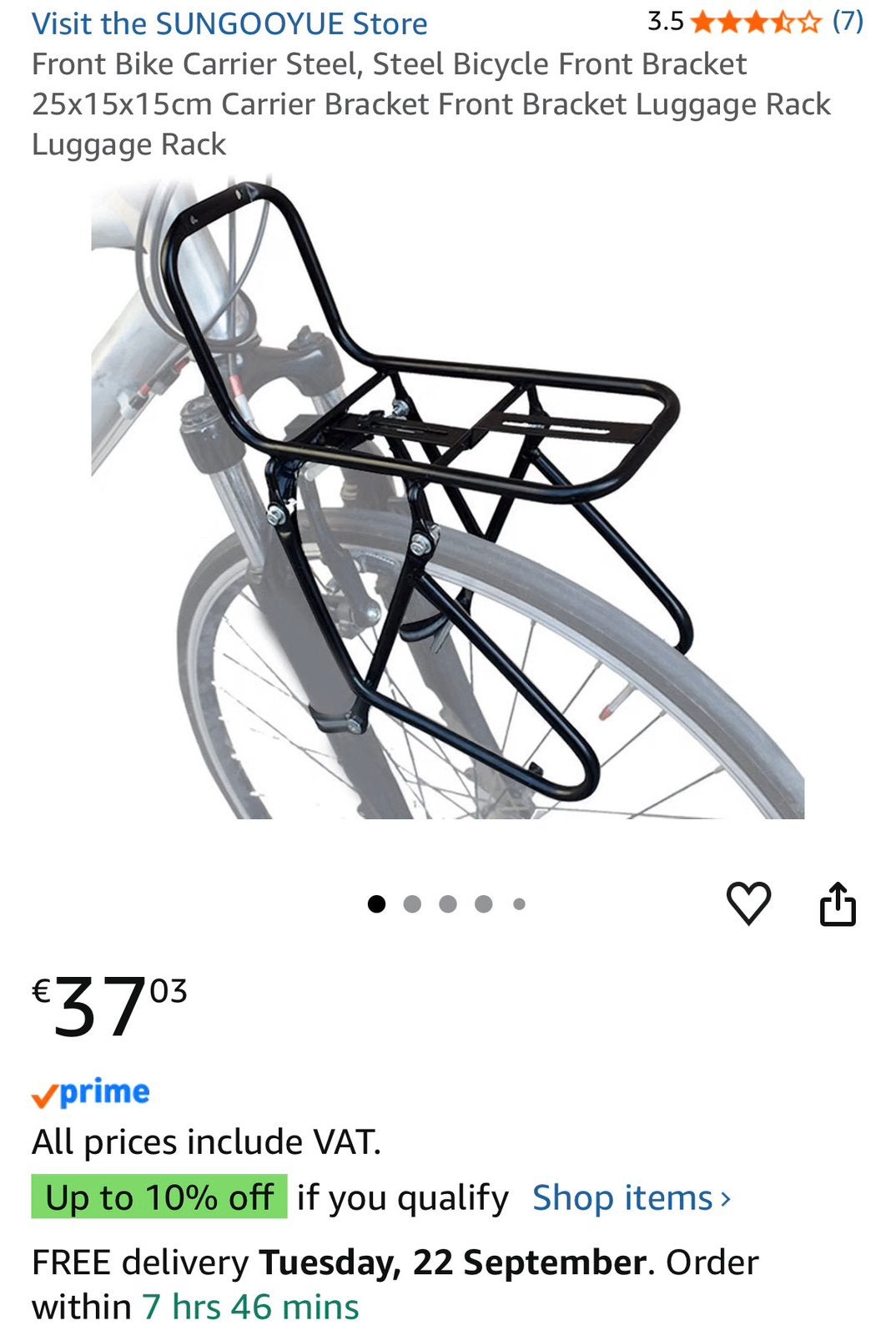 Front bike carrier !! New, still sealed !!, Ophalen of Verzenden, Nieuw