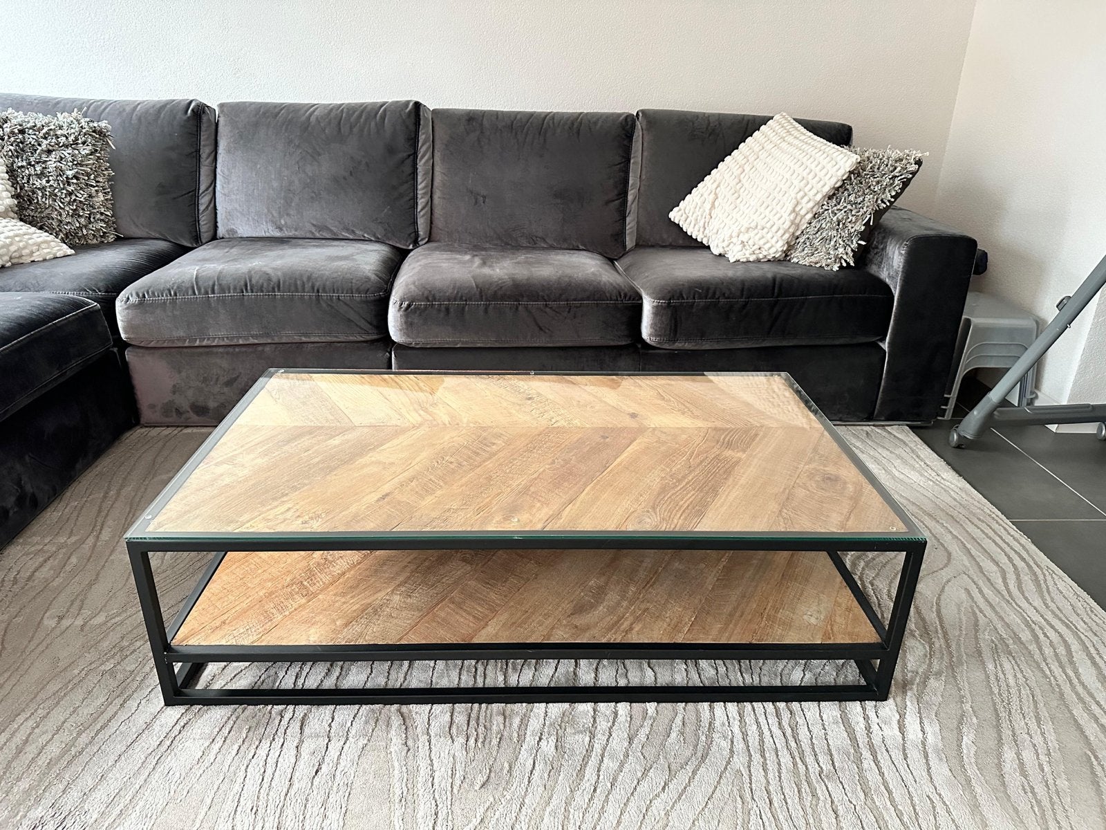 Salontafel 120x70x32, Ophalen, 100 tot 150 cm, Eikenhout, 50 tot 100 cm