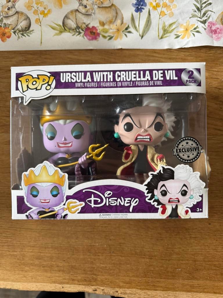 Funko Pop Disney Ursula & Cruella De Vil, Ophalen of Verzenden, Overige figuren, Zo goed als nieuw, Beeldje of Figuurtje