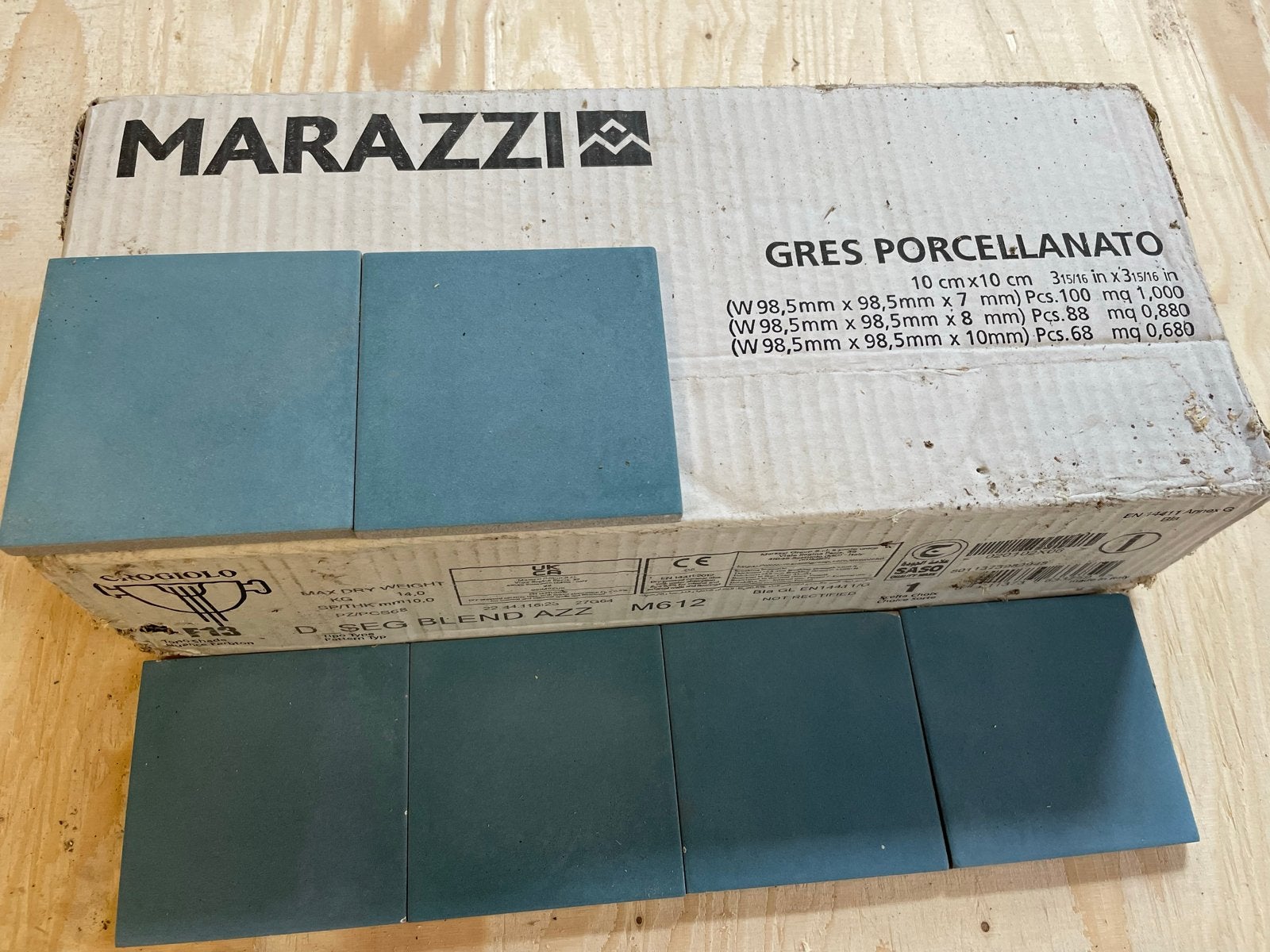 Marazzi Gres Porcellanato tegels 10x10 cm, Ophalen, Keramiek, Nieuw, Minder dan 20 cm