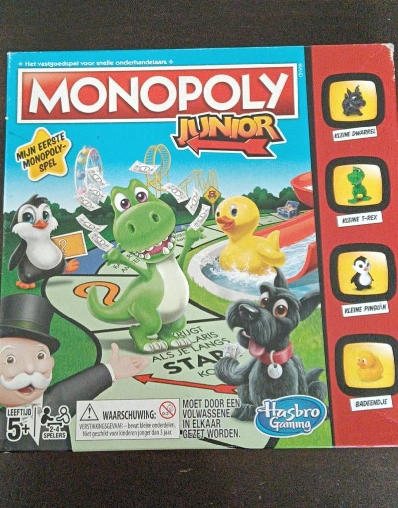 Monopoly Junior - Mijn Eerste Monopoly-spel, Een of twee spelers, Ophalen of Verzenden, Gebruikt, Hasbro Gaming