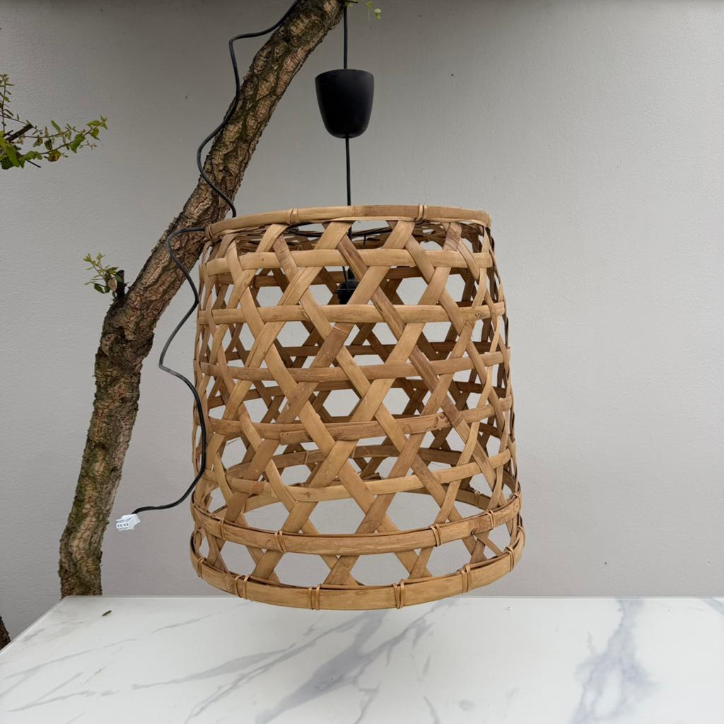 Bamboe ratan lamp, Ophalen, Zo goed als nieuw