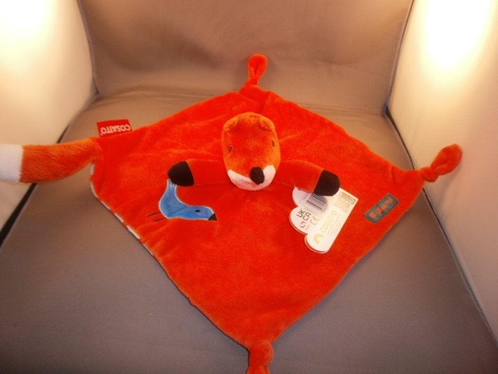 cosatto vos doekje met blauwe vogel happy baby velours, Oranje, Nieuw, Ophalen of Verzenden, Wasbaar