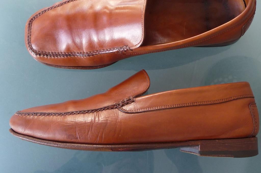 Santoni loafers. Cognac. Maat 6,5 (=40,5), Kleding | Heren, Schoenen, Loafers, Bruin, Ophalen of Verzenden, Santoni