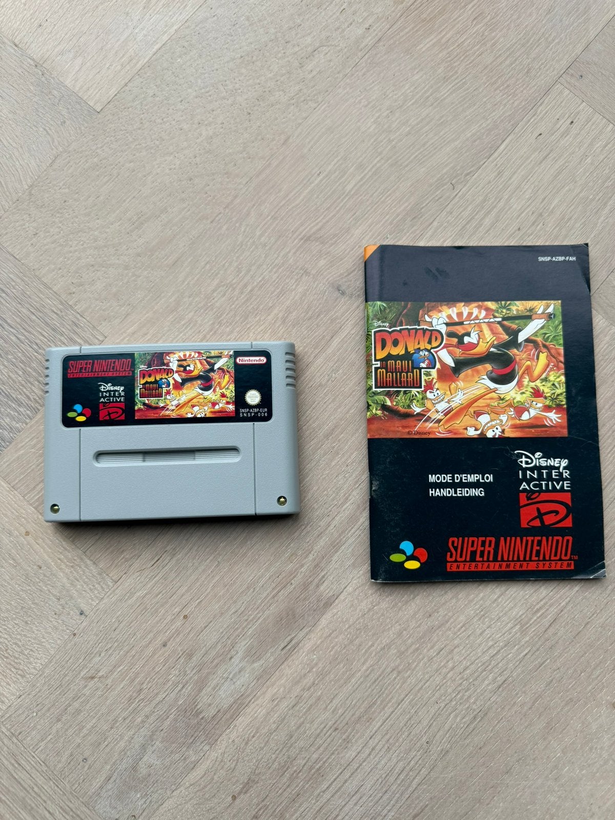 Donald Duck: Maui Mallard (SNES)  + Handleiding, Getest, 1 speler, Ophalen of Verzenden, Zo goed als nieuw, Vanaf 3 jaar