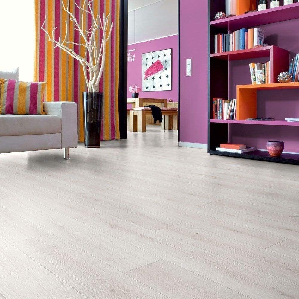 Trend Eiken WIT 3201 8mm 4X V Groef € 10,70, Huis en Inrichting, Stoffering | Vloerbedekking, 75 m² of meer, Wit, Nieuw, Ophalen of Verzenden