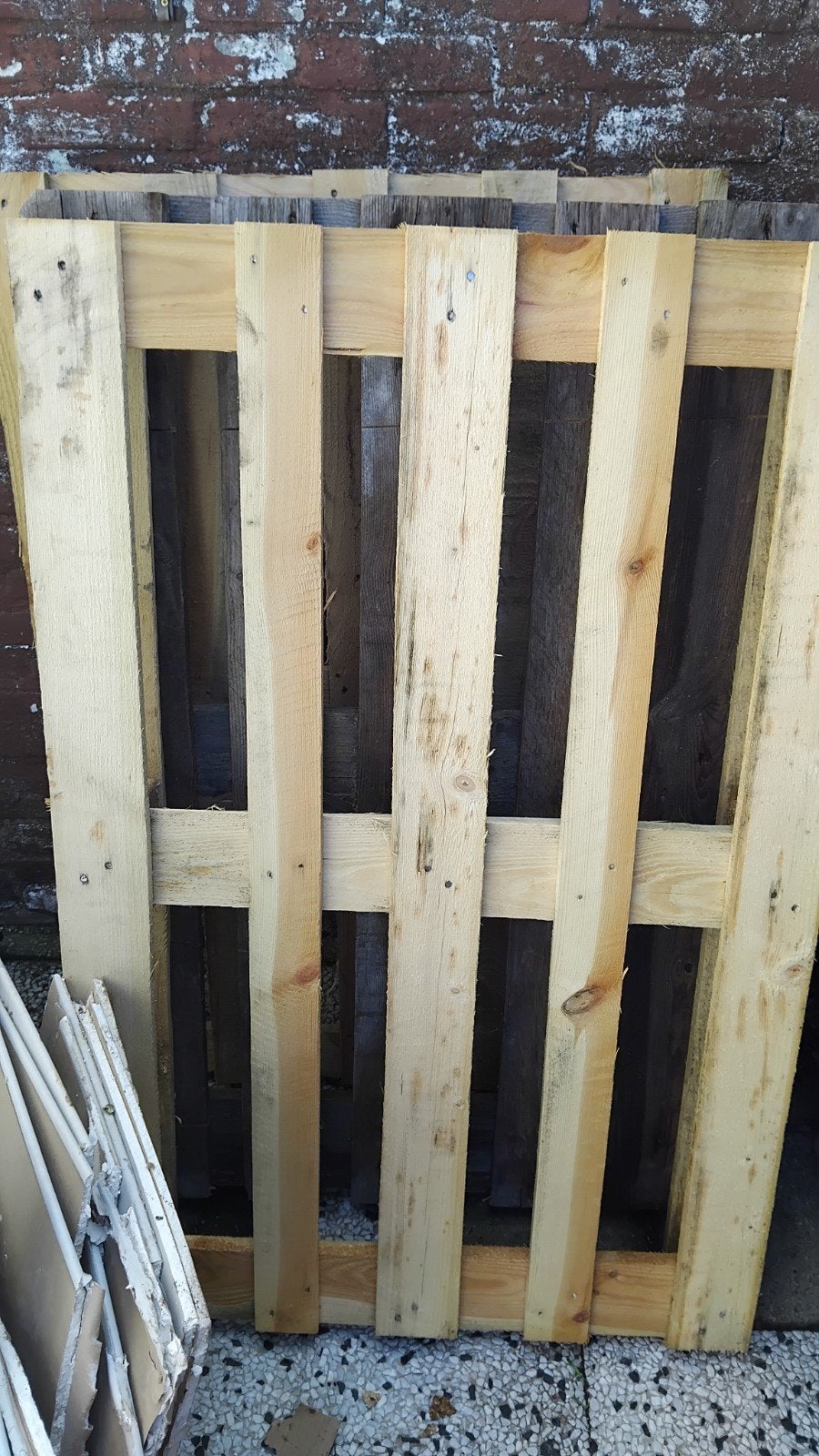 3x pallet gratis, Ophalen, Zo goed als nieuw, Pallet, Minder dan 200 cm