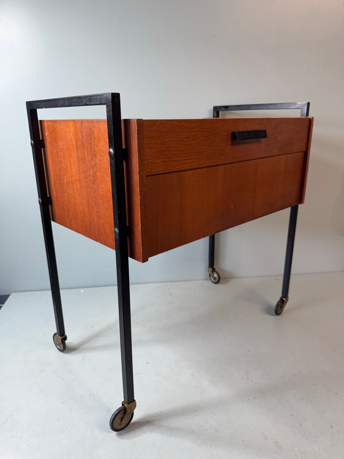 Vintage Scandinavisch Teakhouten Naaikastje Jaren 60, Ophalen of Verzenden