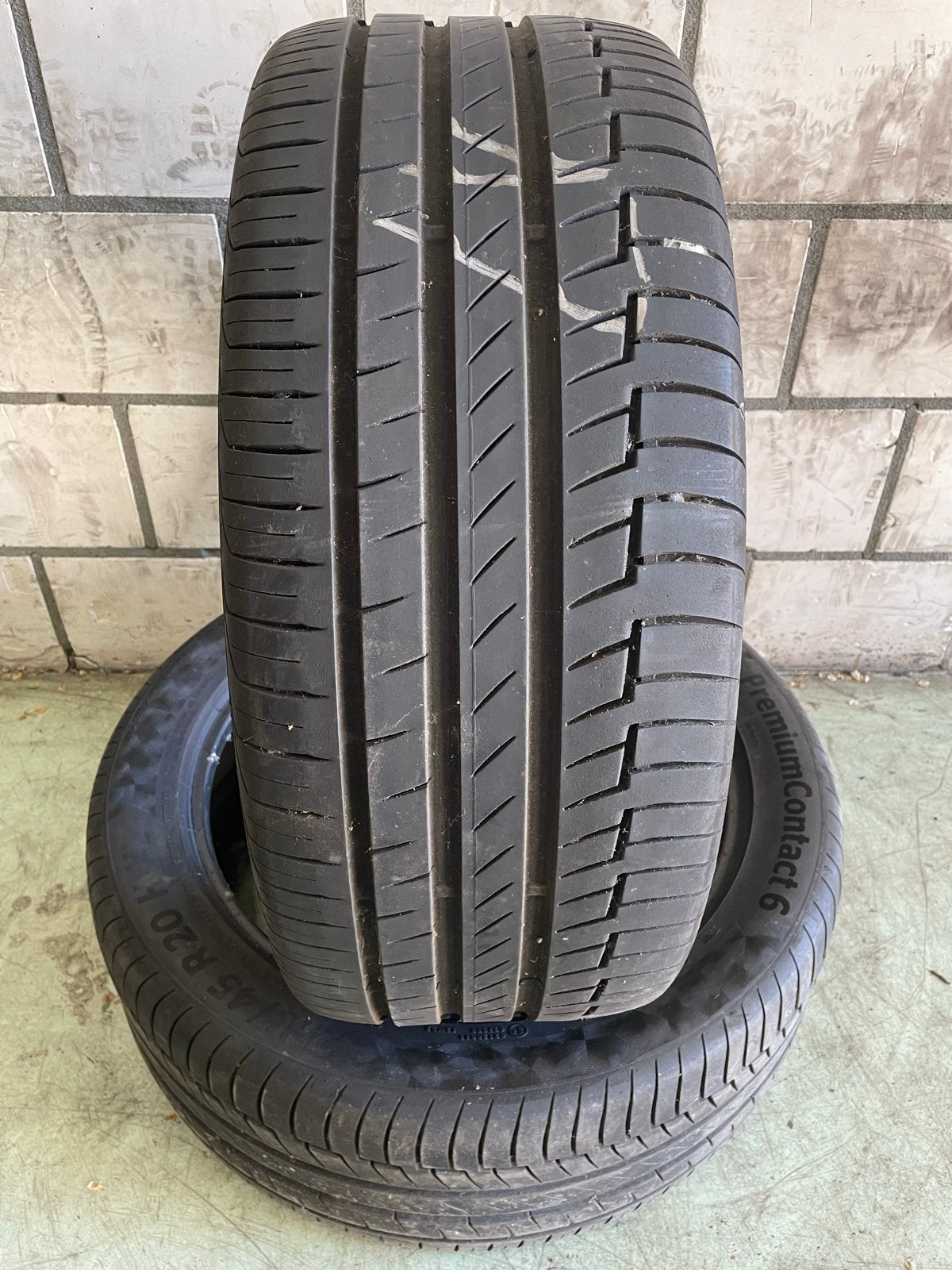 Set van 2 gebruikte Continental PremiumContact 6 banden, Gebruikt, 255 mm, Ophalen of Verzenden, Berkvens
