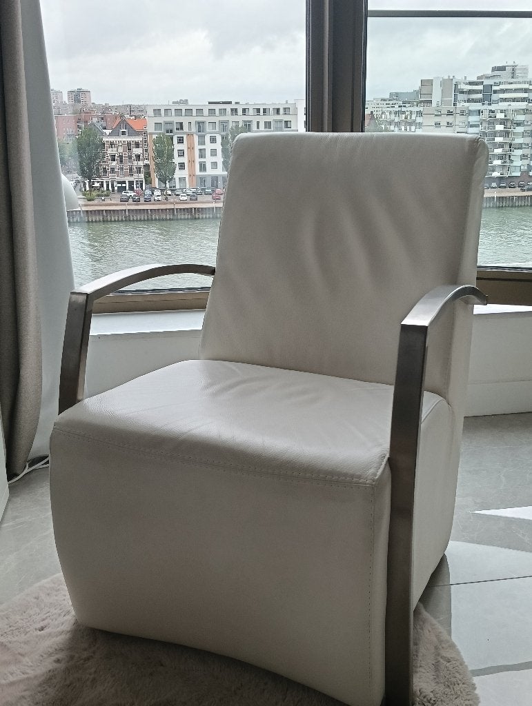 Mooie fauteuil, Huis en Inrichting, Ophalen, Gebruikt, 75 tot 100 cm, Metaal