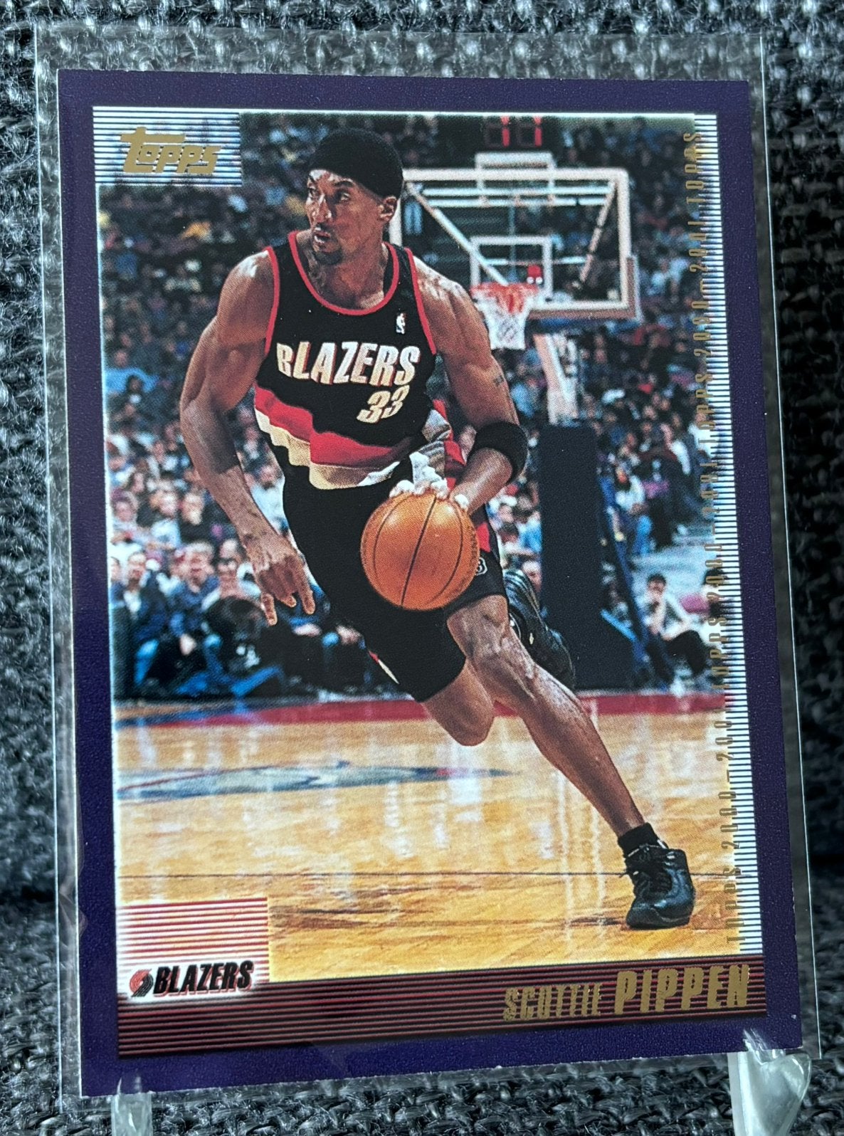 Scottie Pippen Portland Trailblazers NBA card Topps, Ophalen of Verzenden, Zo goed als nieuw, Plaatje