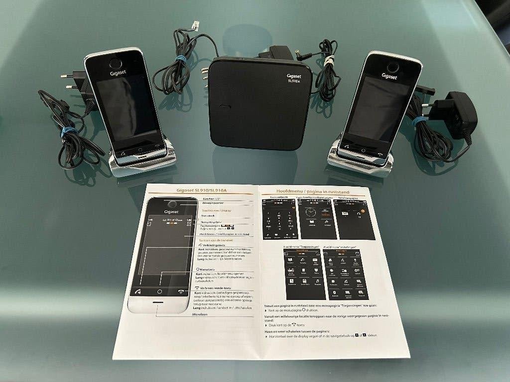 Gigaset SL910A met 2 handsets SL910, Ophalen of Verzenden, Zo goed als nieuw, 2 handsets, Stralingsarm