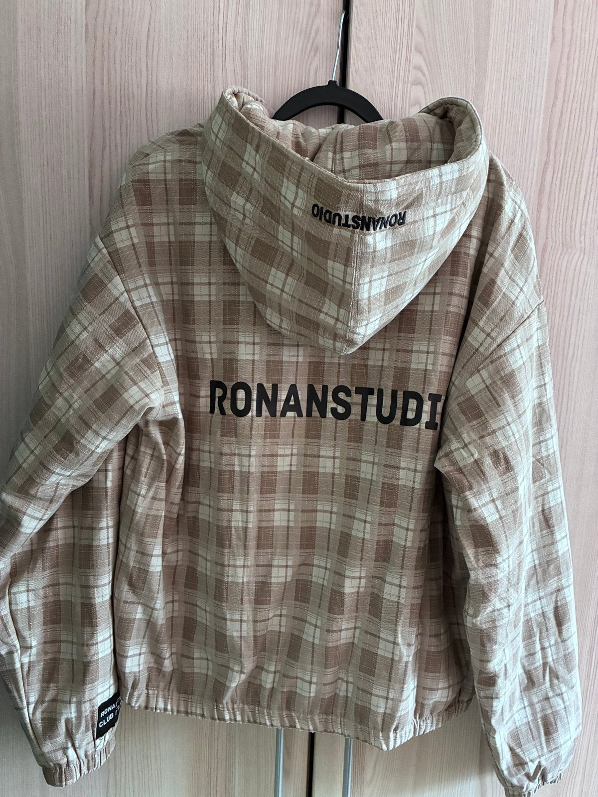 Ronanstudio geruite jas met capuchon, Kleding | Dames, Ophalen of Verzenden, Nieuw, Beige
