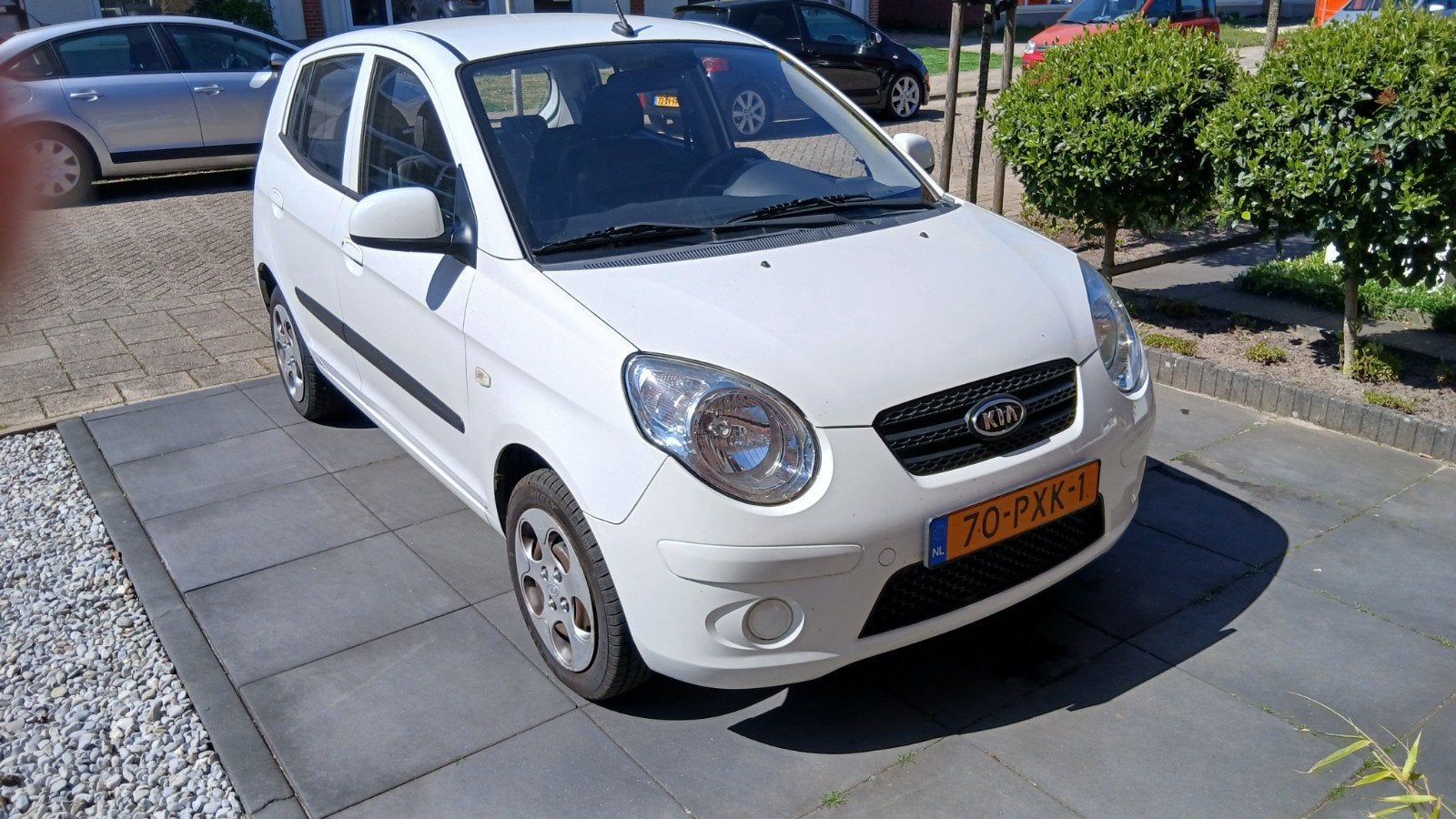 Kia Picanto 1.0 2011 Wit, Auto's, Stof, Zwart, 4 cilinders, 400 kg