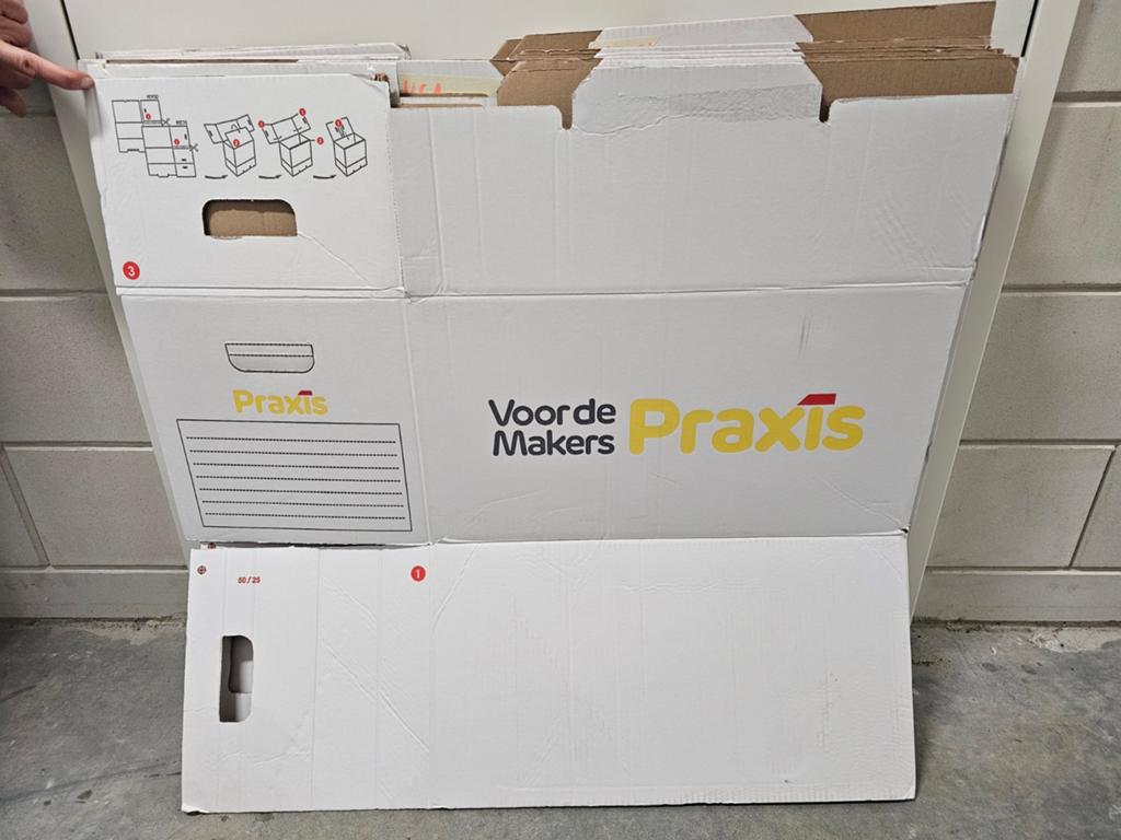 Praxis verhuisdozen  - Als nieuw!, Ophalen, Zo goed als nieuw, Doos, Opvouwbaar