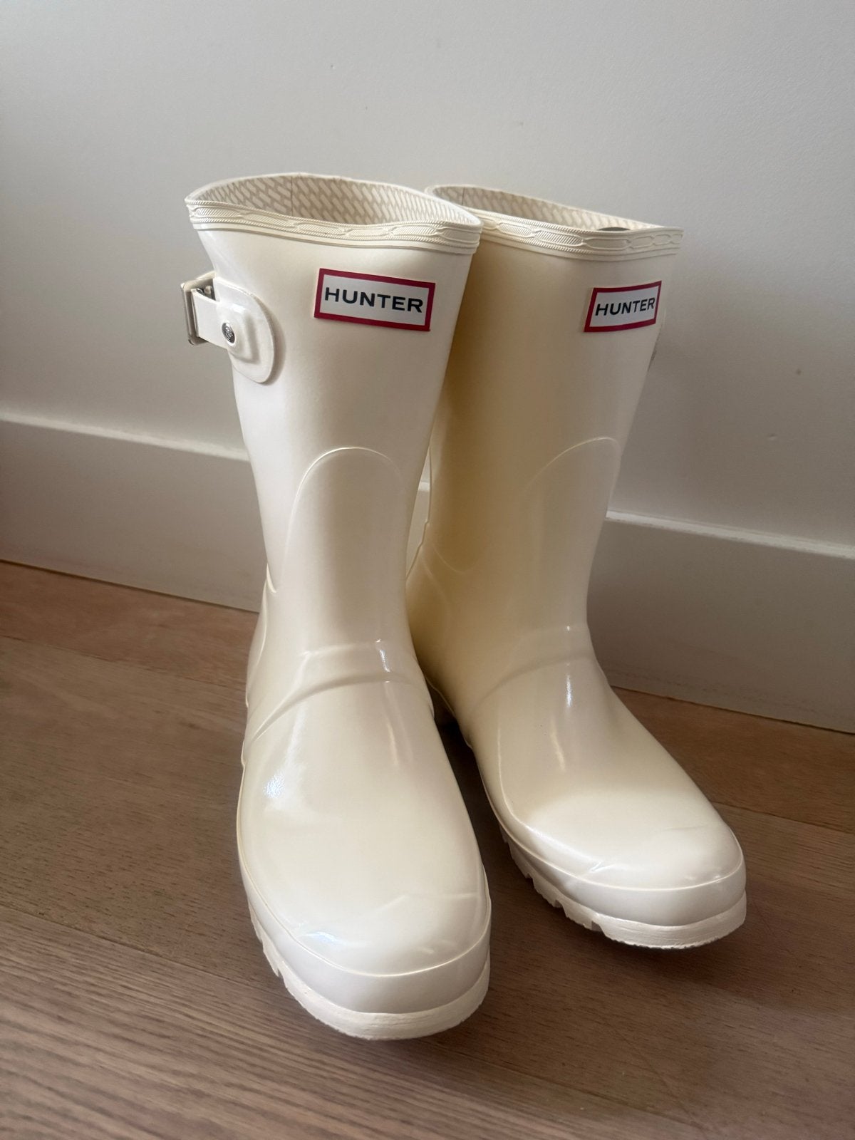 Nieuwe Hunter regenlaarzen - Crème - Maat 40/41, Ophalen of Verzenden, Nieuw, Beige, Regenlaarzen