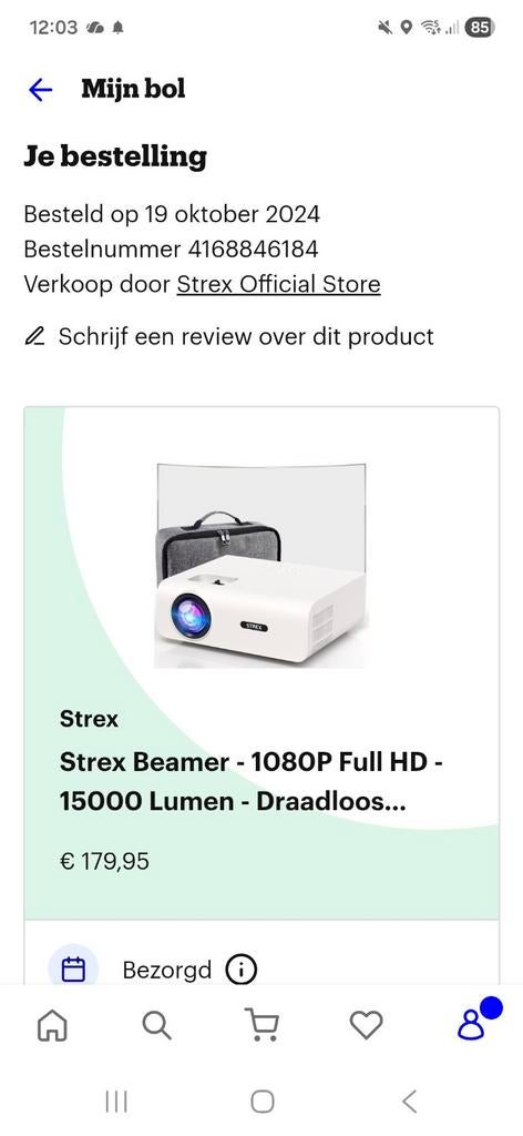 Strex Beamer - 1080P Full HD - 15000 Lumen - Draadloos, Audio, Tv en Foto, Beamers, Overige technologieën, Strex, Ophalen of Verzenden