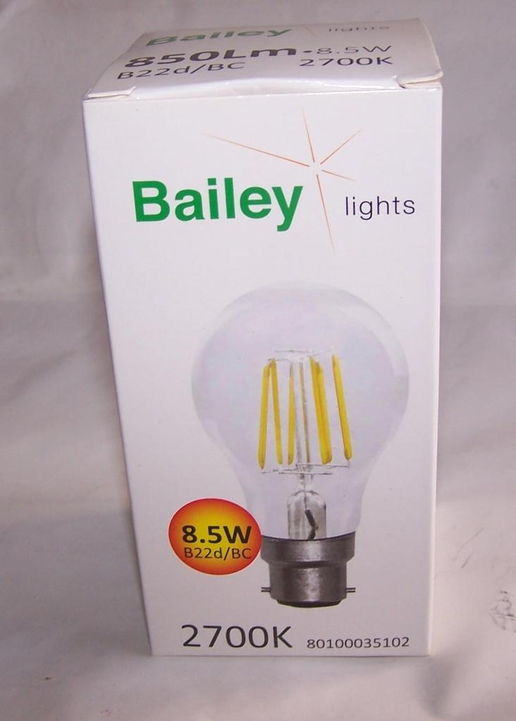 Bailey Led lamp GLS A60 8.5 W. Met bajonet aansluiting. Nw., Huis en Inrichting, Lampen | Losse lampen, Ophalen of Verzenden, Nieuw