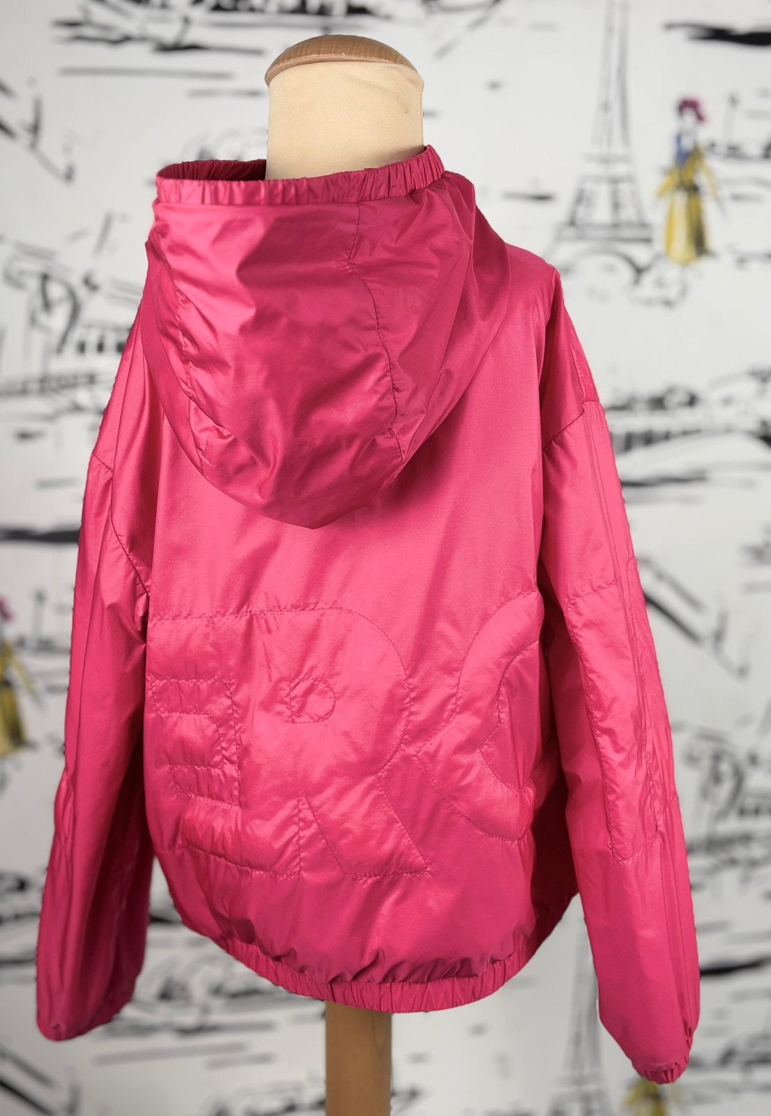 Moncler roze Aisling windjack jas maat 8, Moncler EU, Meisje, Ophalen of Verzenden, Zo goed als nieuw