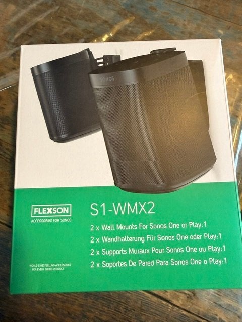 Flexson S1-WMX2 Muurbeugels voor Sonos One/Play:1 (2 stuks), Overige typen, Nieuw, Ophalen of Verzenden, Sonos