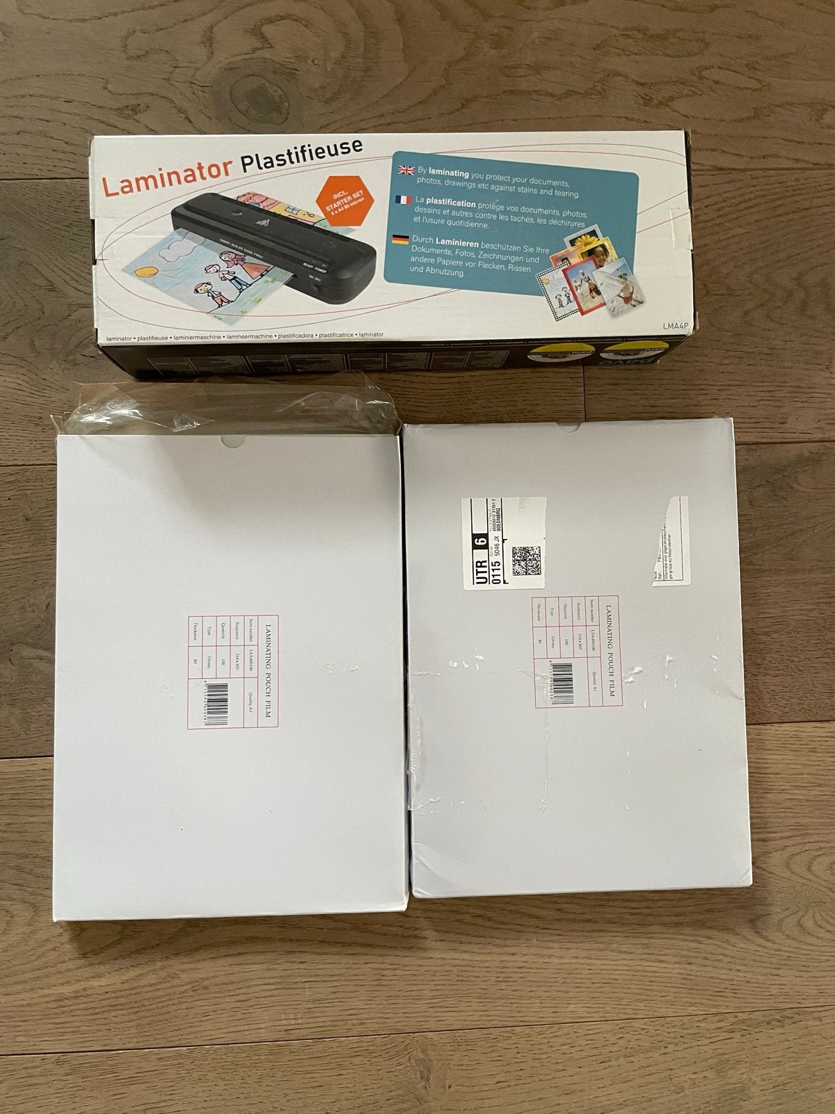 Laminator met lamineerhoezen (+-200 stuks), Ophalen of Verzenden