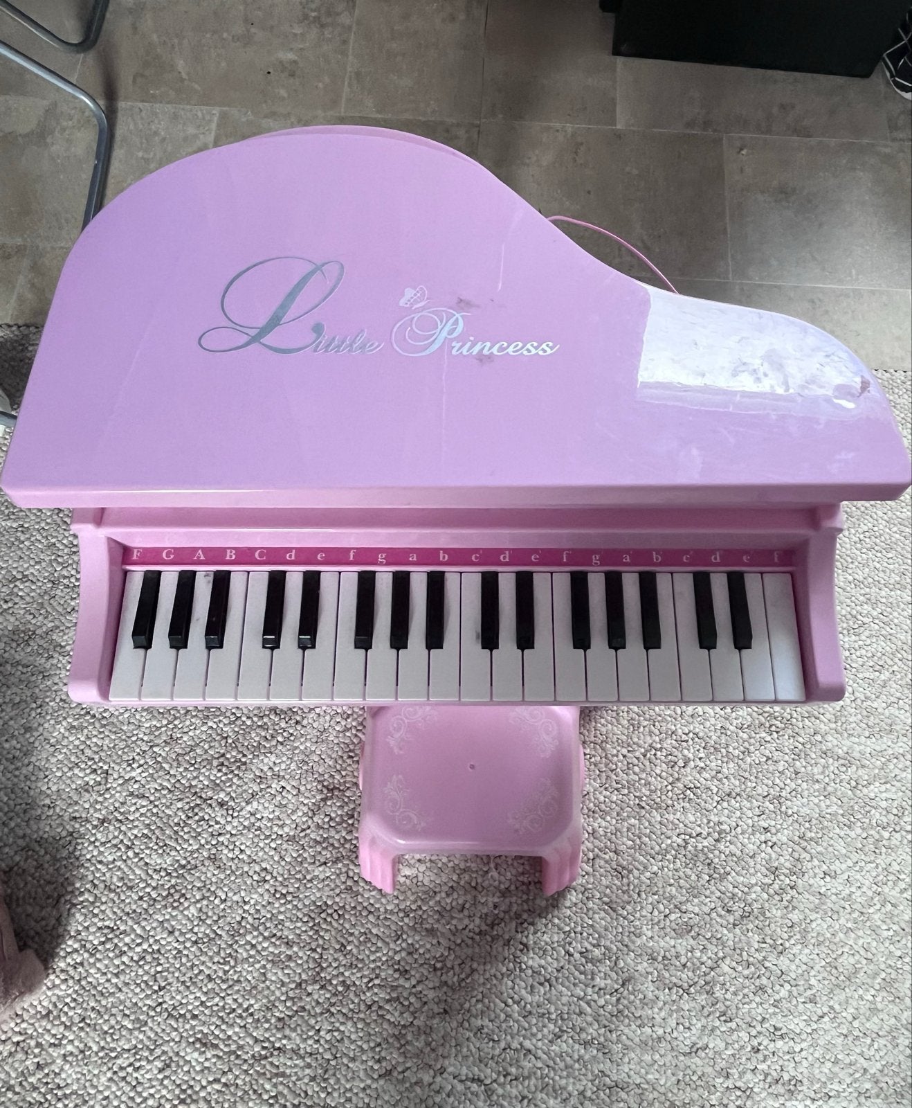 Roze kinderpiano 'Little Princess' met krukje, Gebruikt, Overige aantallen, Met standaard, Ophalen