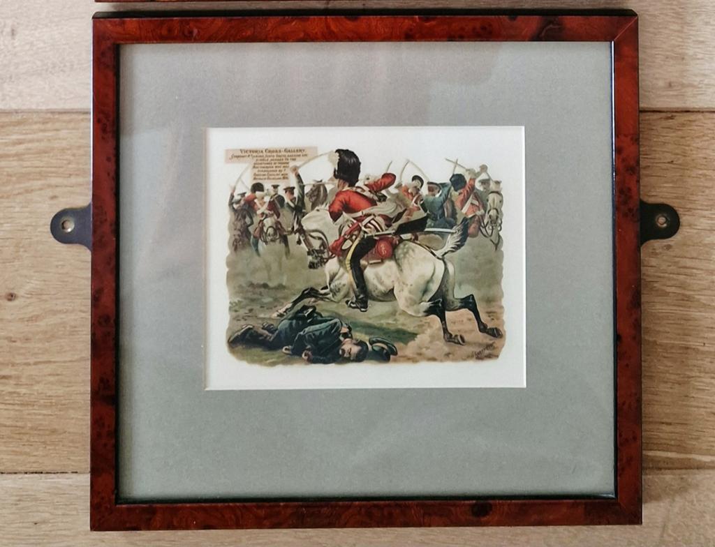 3 ingelijste prenten, veldslagen  engelse leger, Ophalen of Verzenden, Landmacht, Engeland