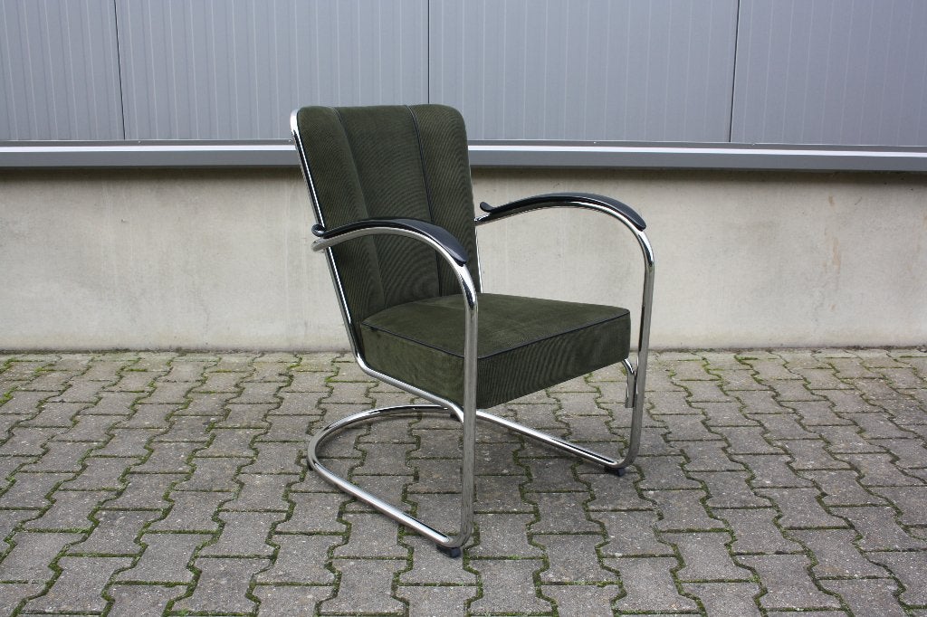Gispen 412S met hocker donkergroen rib showmodel 25% korting, Ophalen, Nieuw, 75 tot 100 cm, Dutch Originals