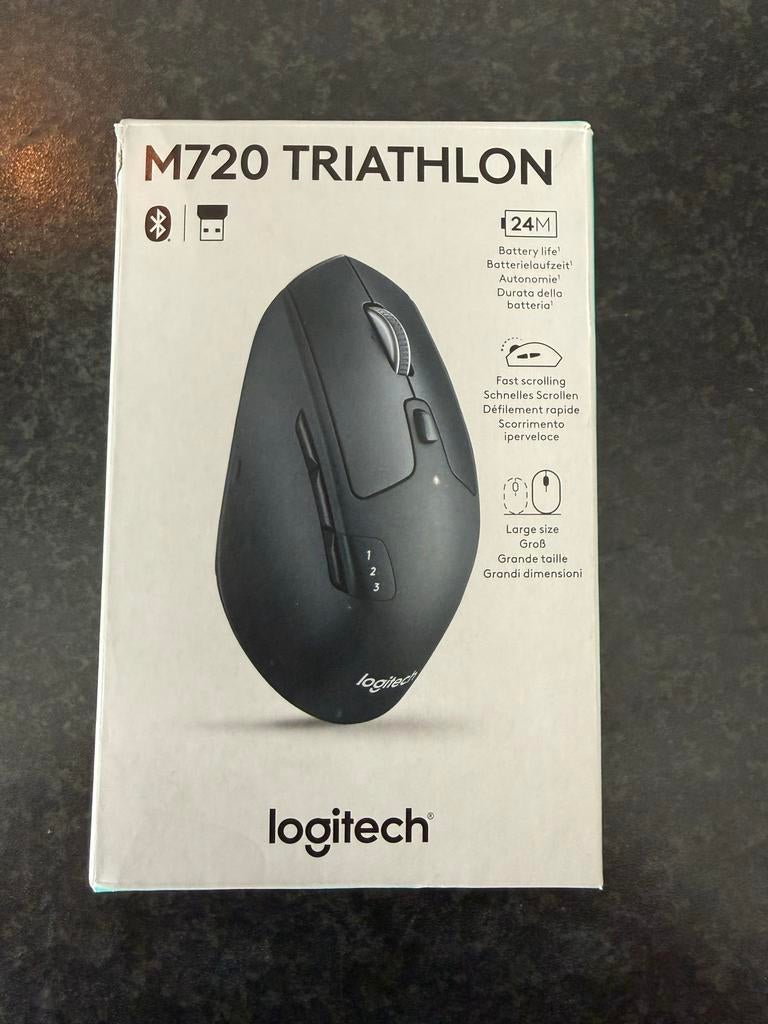 Logitech M720 Triathlon Multi-Device Draadloze Muis, Ophalen, Rechtshandig, Muis, Ergonomisch