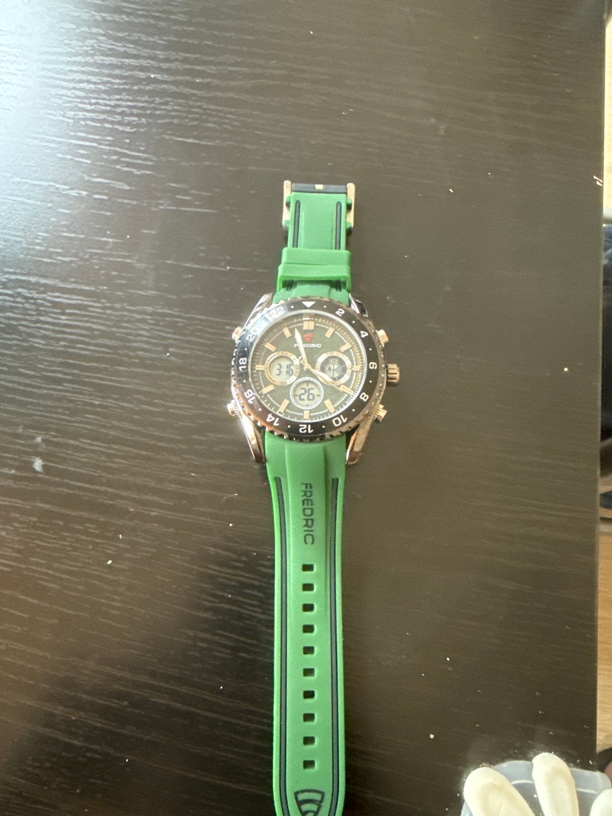 Fredrick horloge met rubberband - Zo goed als nieuw, Overige merken, Overige materialen, Polshorloge, Kunststof