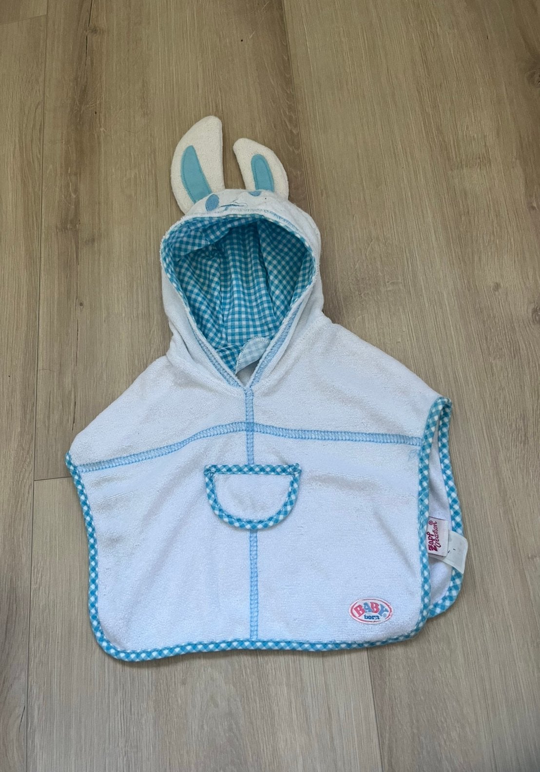 Badcape konijn origineel baby born, Ophalen of Verzenden, Gebruikt, Babypop