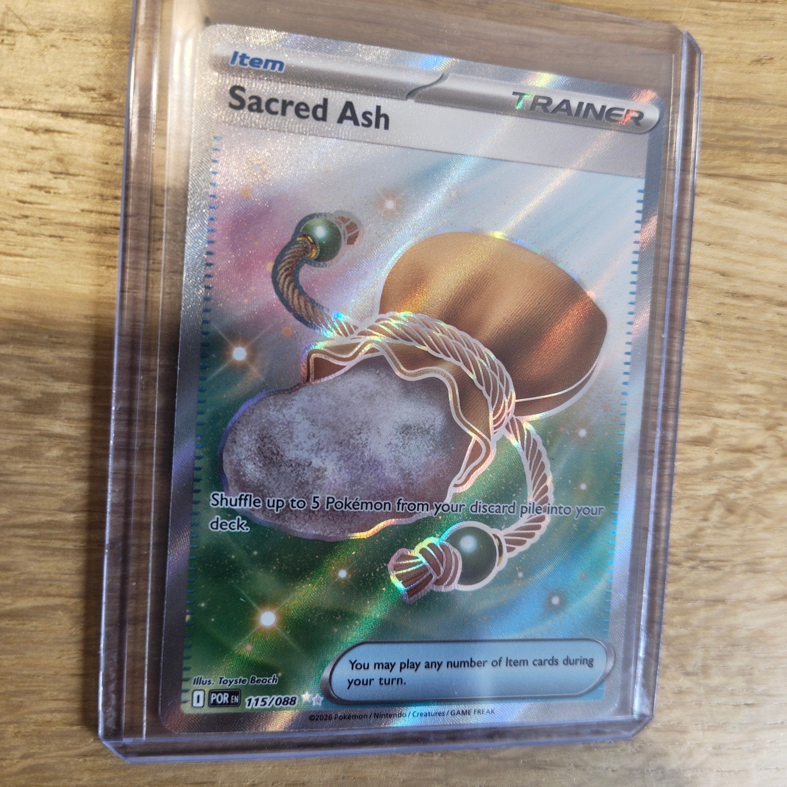 Sacred Ash Trainer Kaart - Pokémon TCG, Ophalen of Verzenden, Zo goed als nieuw, Losse kaart