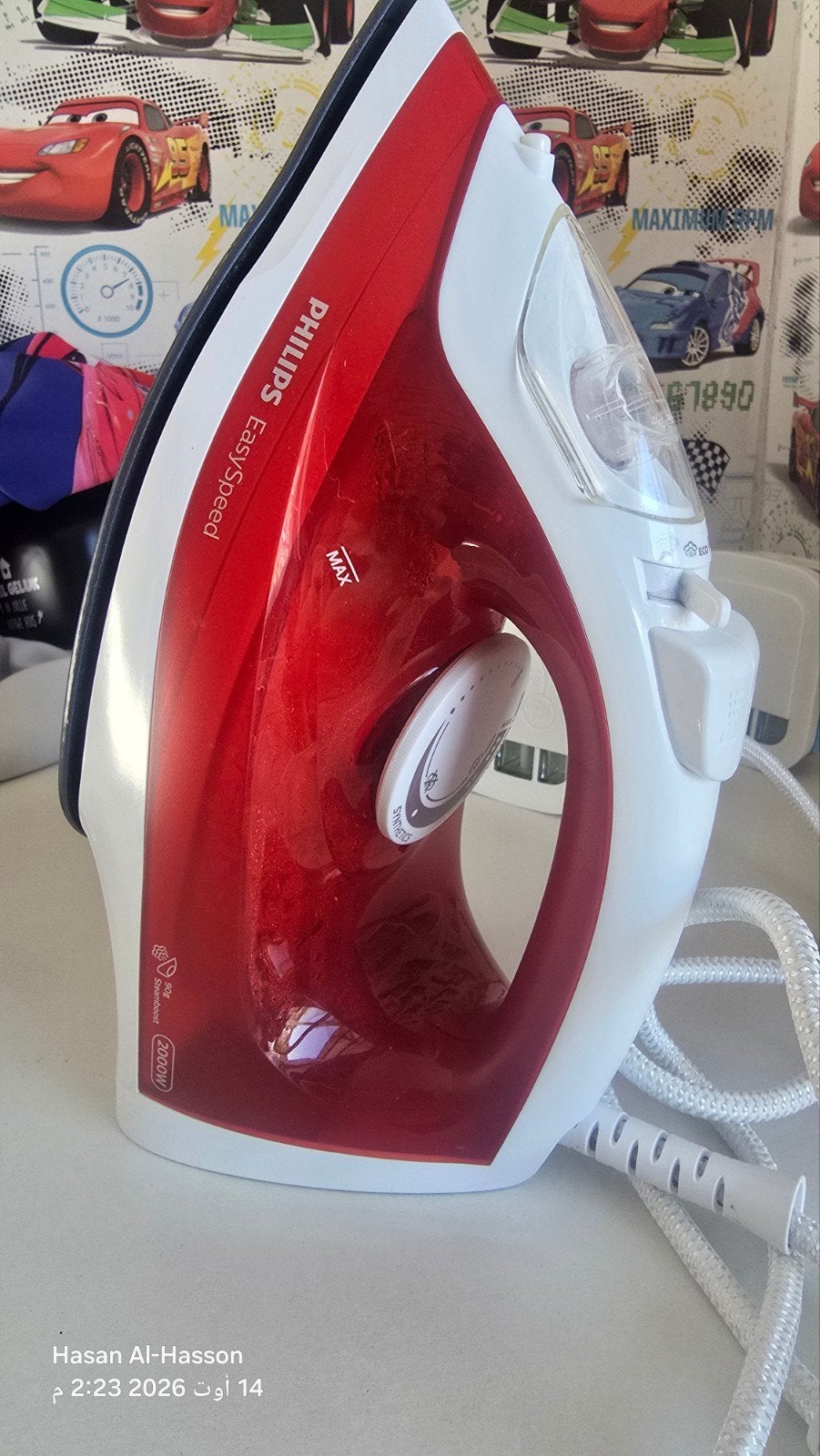 Philips EasySpeed Strijkijzer - Rood/Wit, Ophalen of Verzenden, Gebruikt, Strijkijzer met snoer