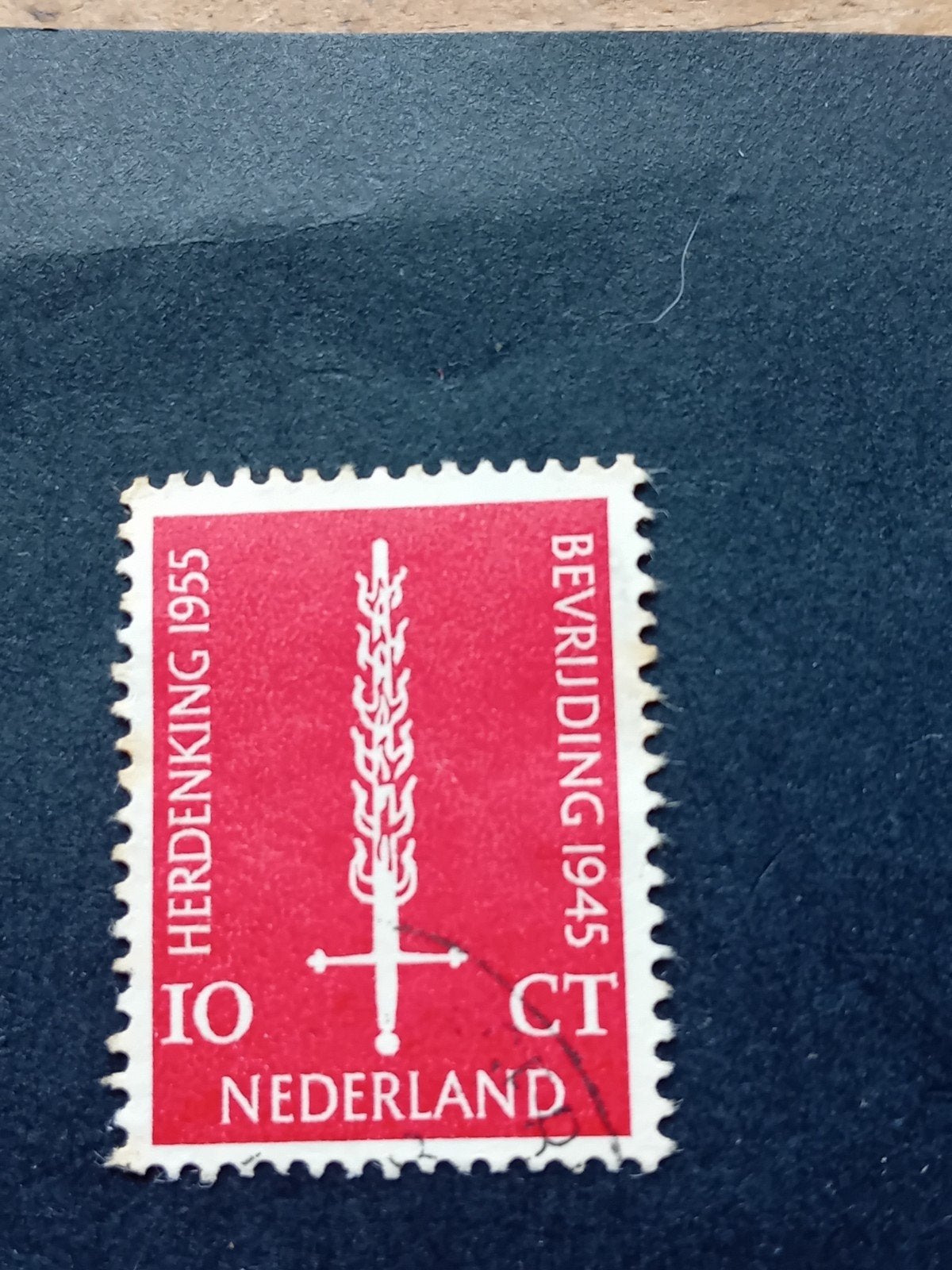 Nederland postzegel Herdenking Bevrijding 1945-1955, Ophalen of Verzenden, Na 1940, Gestempeld