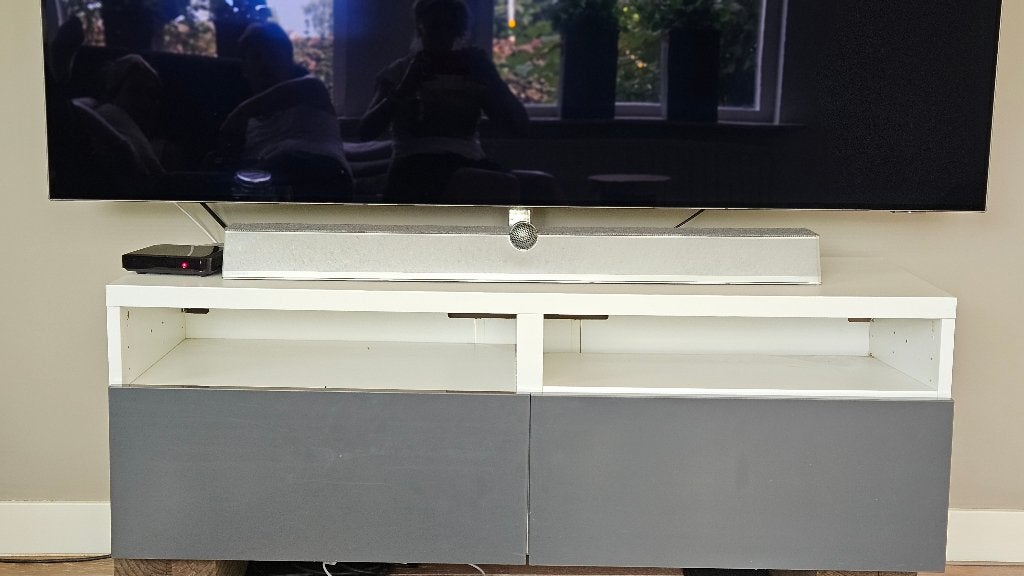 Zwevend tv meubel, Ophalen, Gebruikt, 100 tot 150 cm, Minder dan 100 cm