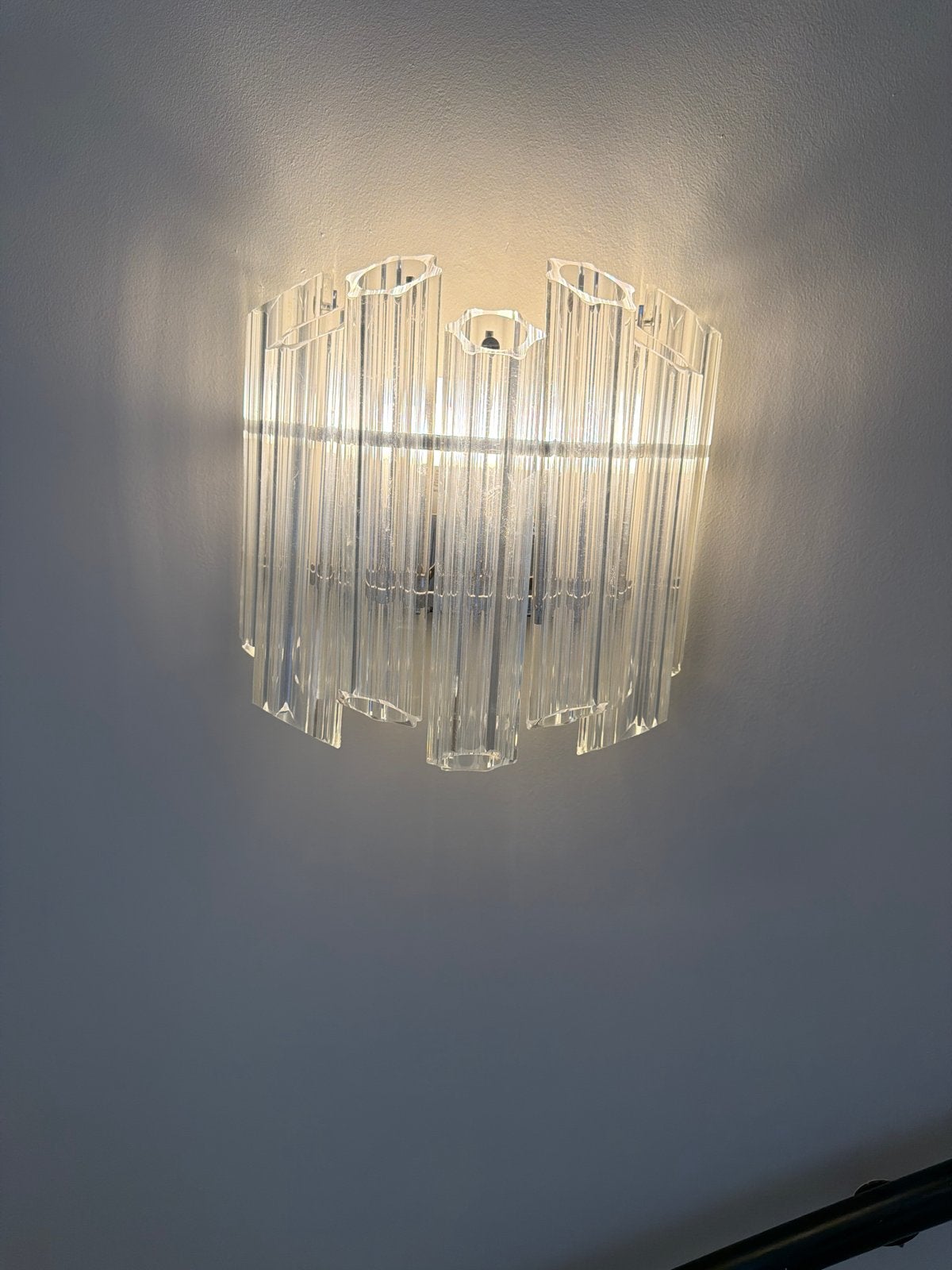 Set van 2 Moderne wandlampen met acryl staven, Huis en Inrichting, Lampen | Wandlampen, Zo goed als nieuw, Kunststof, Wandlamp