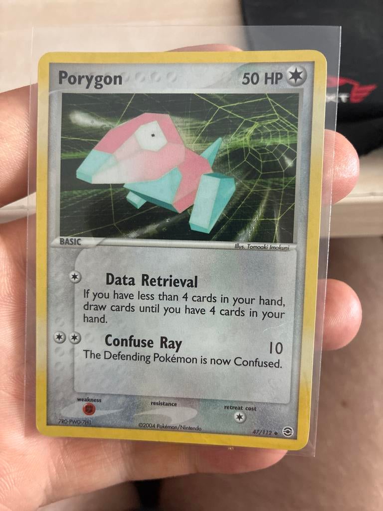 Porygon holo Pokémon Kaart 47/112 (2004) - Basic 50 HP, Ophalen of Verzenden, Zo goed als nieuw, Losse kaart