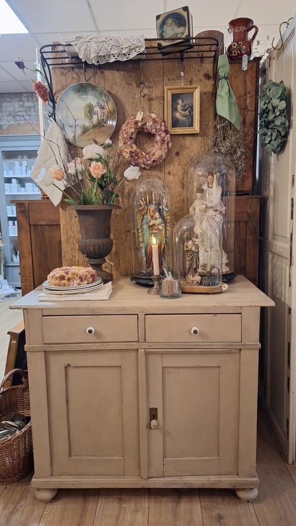 Antiek grenen kastje - Antique Sand - De Brocante Dames, Ophalen