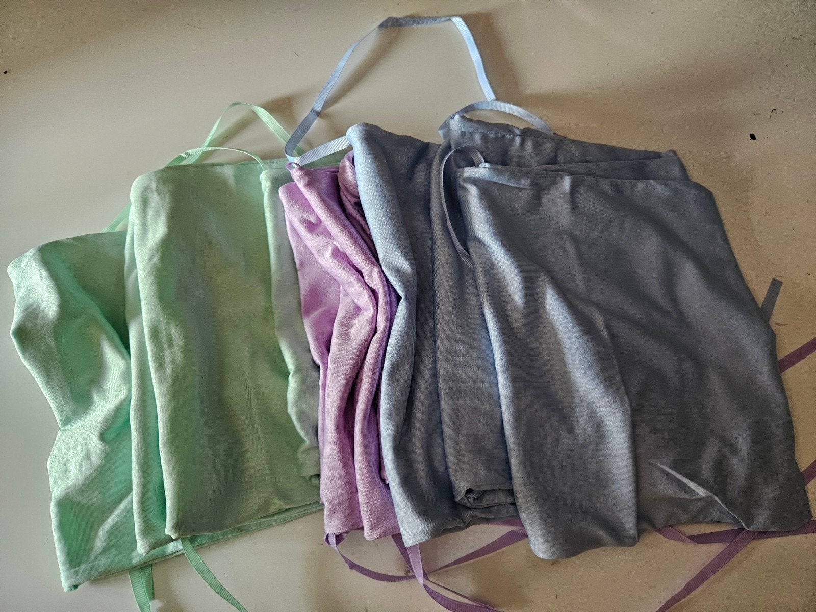 kafthoesjes blauw, groen, paars en kaftpapier paars, groen, Diversen, Ophalen, Zo goed als nieuw