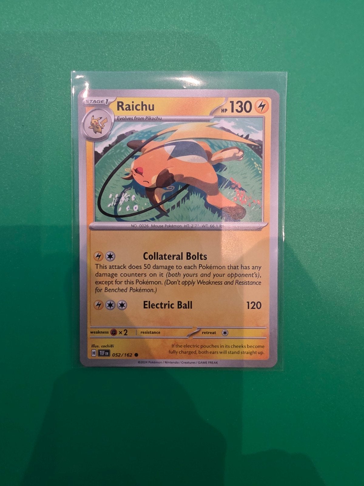 Raichu 052/162, Ophalen of Verzenden