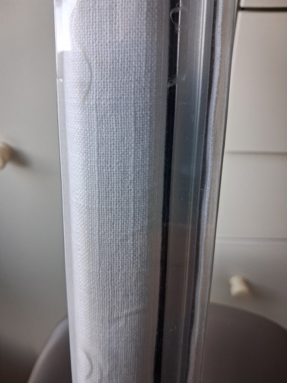 vouwgordijn wit, linnrnstructuur, Jan des Bouvrie, Ophalen, 180 cm, Wit, Nieuw