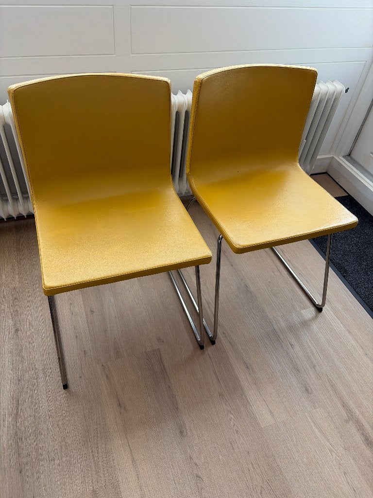 2 gele stoeltjes, Huis en Inrichting, Stoelen, Ophalen, Overige materialen, Twee, Overige kleuren