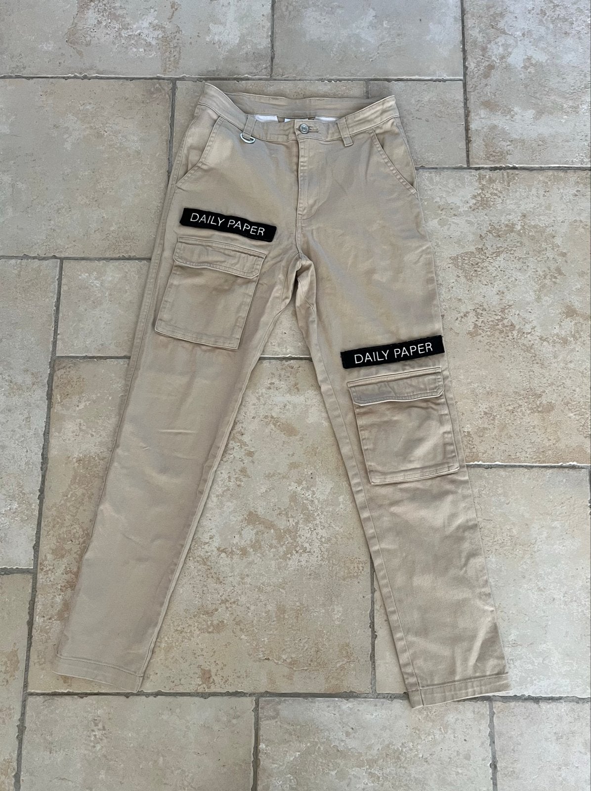 Daily Paper Cargo Broek - Beige - Maat XS, Beige, Ophalen of Verzenden, Zo goed als nieuw, Maat 34 (XS) of kleiner