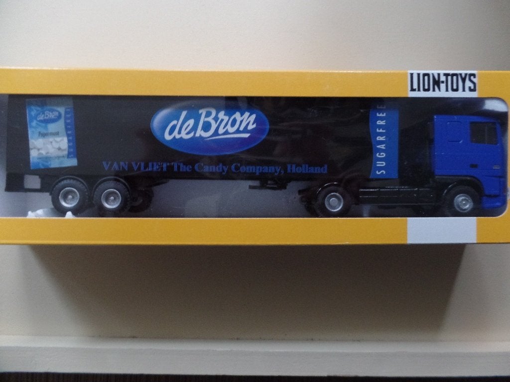 DAF trekker/oplegger Lion Toys de Bron  , Verzenden, Zo goed als nieuw, Bus of Vrachtwagen, Lion Toys