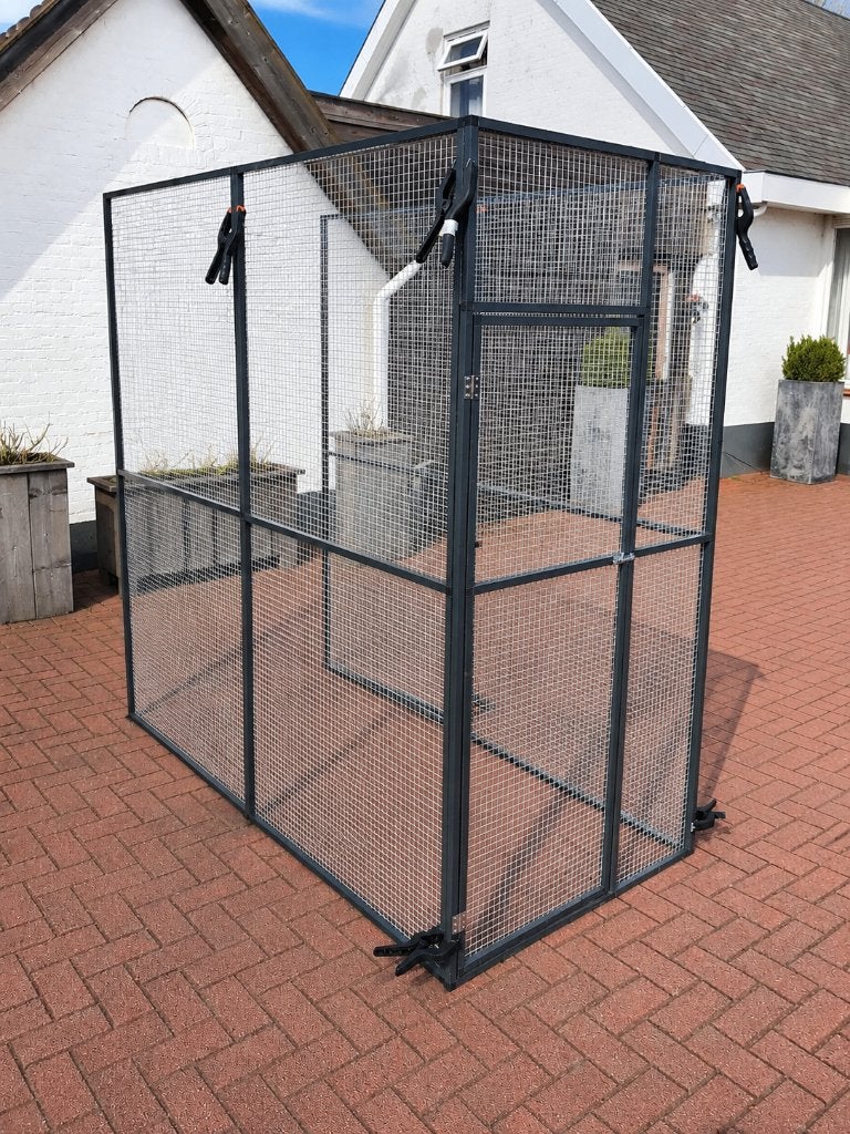 Aluminium volière antraciet 102 x 206 x 202 cm nieuw, Ophalen of Verzenden, Nieuw, Metaal, Volière
