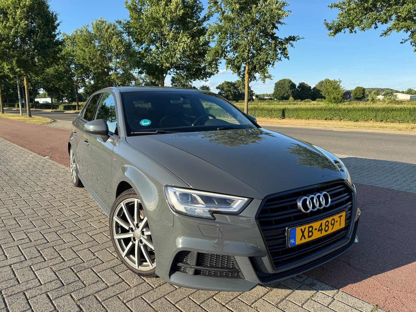 Audi A3 Full S-Line 1.5 Tfsi 150pk S-tronic DSG, 15 km/l, 1498 cc, Zwart, 4 cilinders