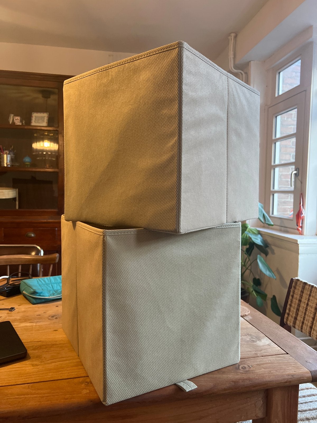 Kallax kast inzet manden, Huis en Inrichting, Ophalen, Mand, Textiel, Zo goed als nieuw