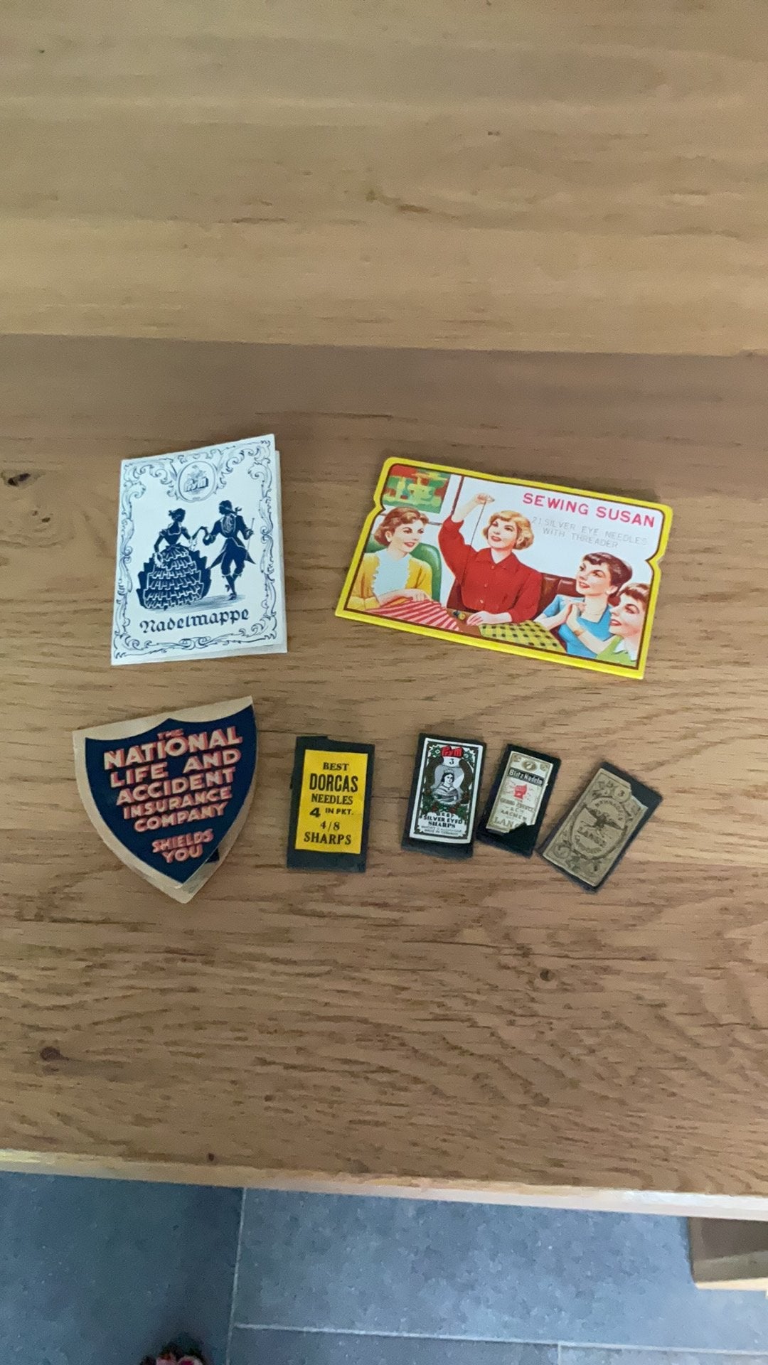 7 mooie vintage naaldenmapjes naaigerei naaldenboekjes, Verzenden, Gebruikt, Garen of Naald(en)
